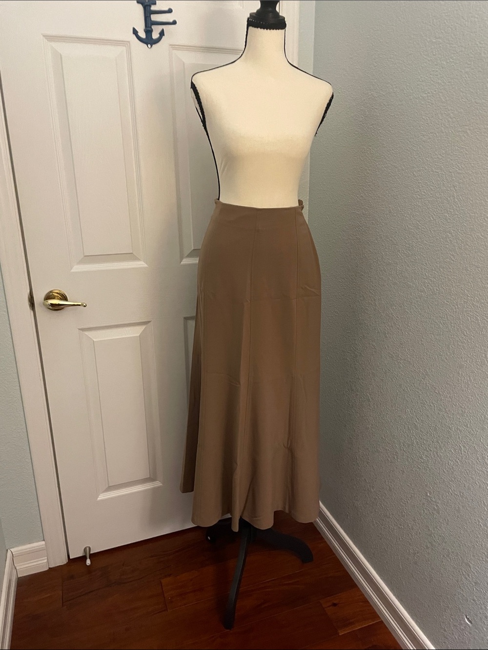 Christopher & Banks Tan Midi Skirt